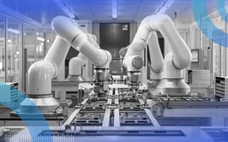 Robotic arms making semiconductor chips